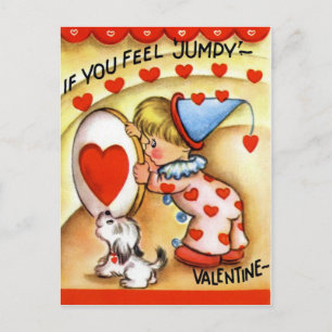 Vintage Valentine Helg Vykort