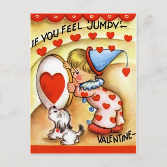 Vintage Valentine Helg Vykort (Framsida)
