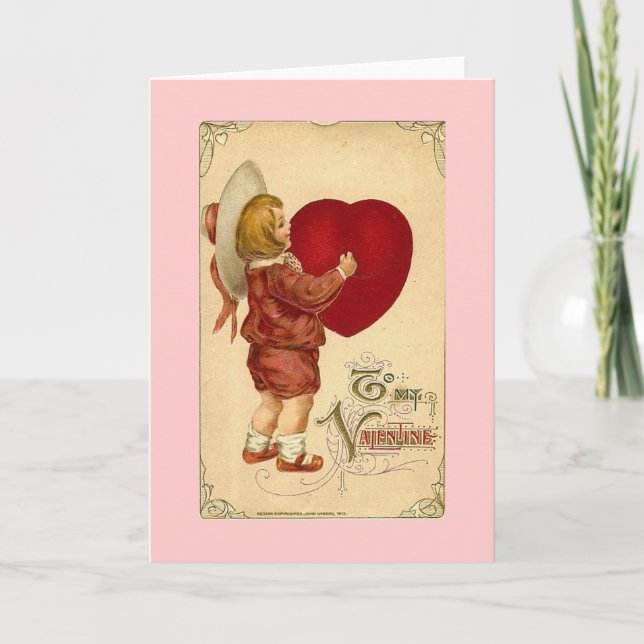 Vintage Valentine Helgkort (Framsida)