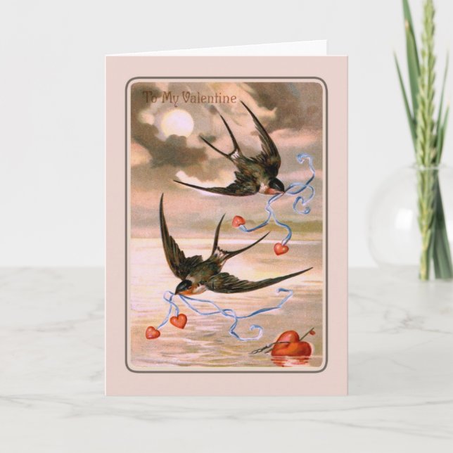 Vintage Valentine Helgkort (Framsida)