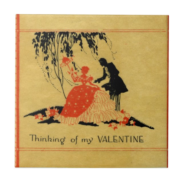 Vintage Valentine Kakelplatta (Framsidan)