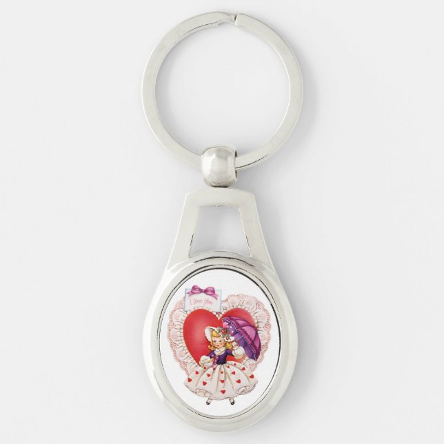 Vintage Valentine nyckelring (Framsidan)