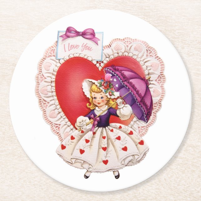 Vintage Valentine papper underlägg (Framsidan)