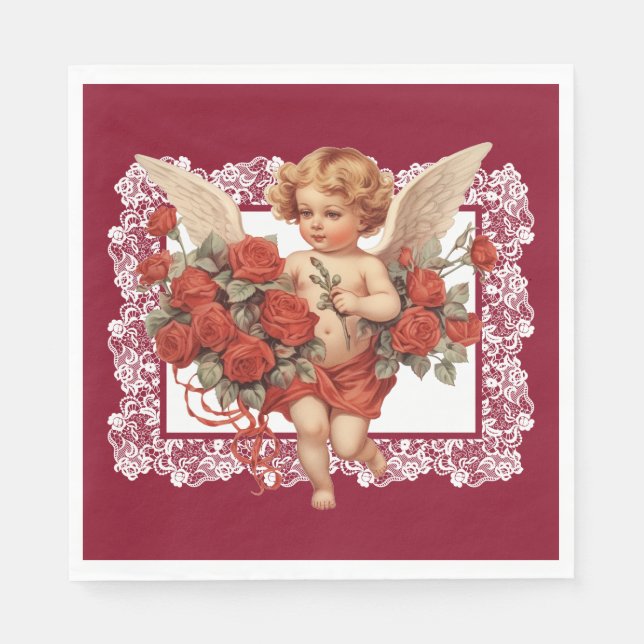 Vintage Valentine Pappersservett (Framsidan)