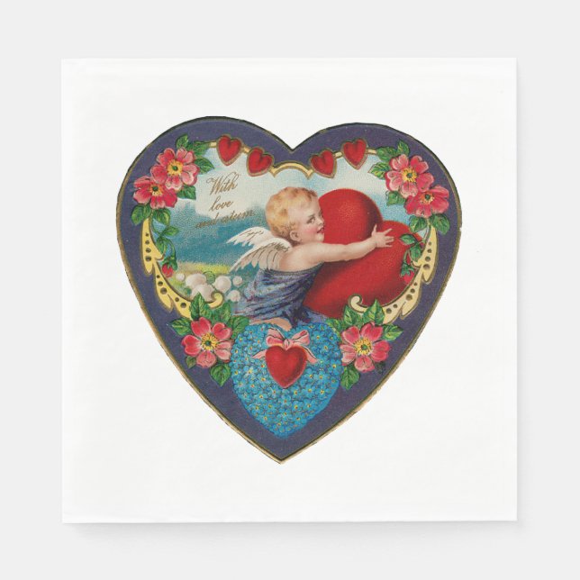 Vintage Valentine Pappersservett (Framsidan)