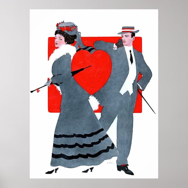 Vintage Valentine par Poster (Framsidan)