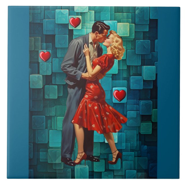VINTAGE VALENTINE-PASSION KAKELPLATTA (Framsidan)