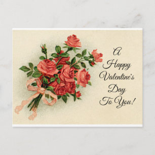 Vintage Valentine Ro Helg Vykort