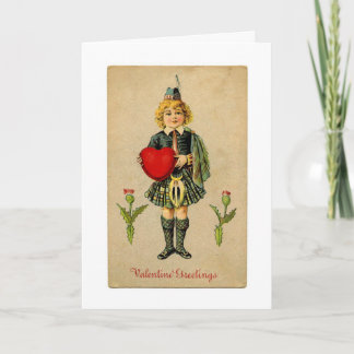 Vintage Valentine Scottish Helgkort