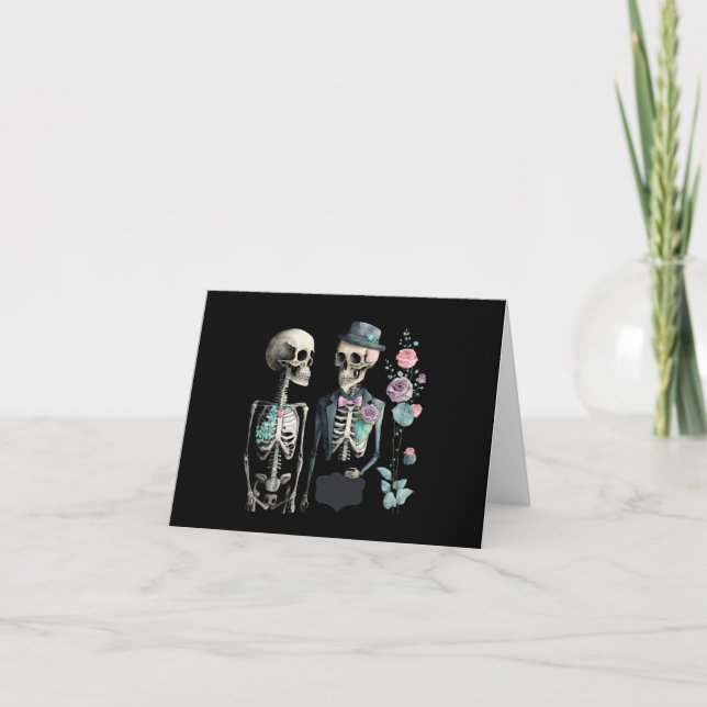 Vintage Valentine Skeleton par Kort (Framsida)