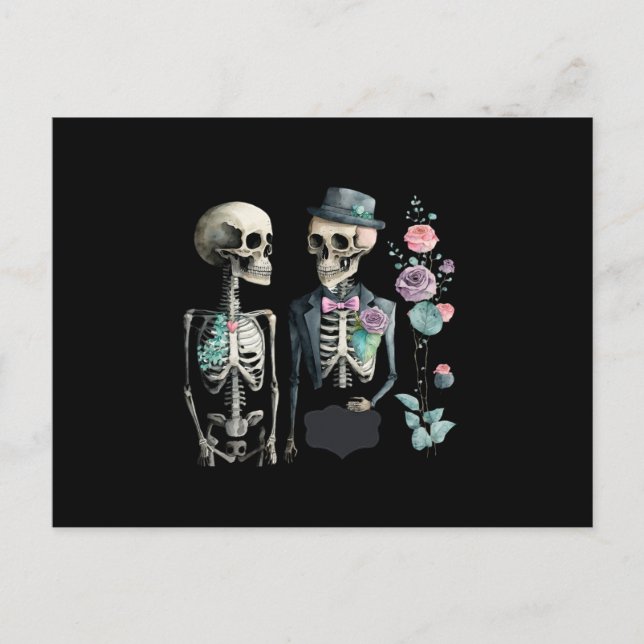 Vintage Valentine Skeleton par Vykort (Framsida)