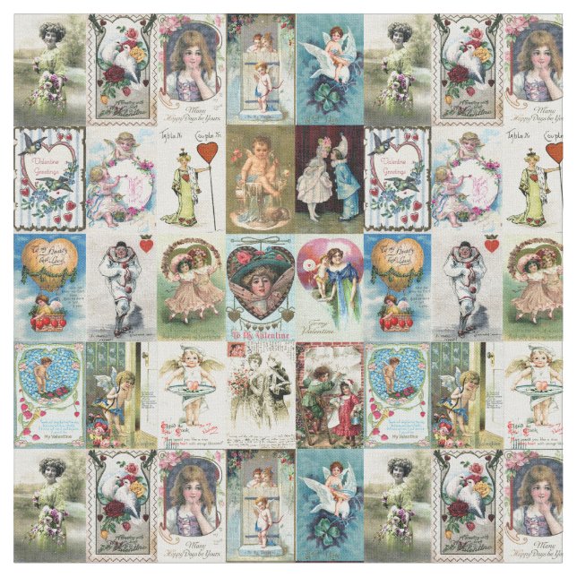 Vintage Valentine Tyg (Närbild)