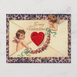 Vintage Valentine vycard Helg Vykort