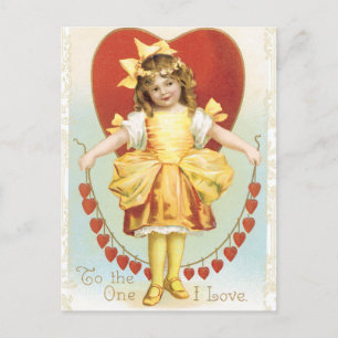 Vintage Valentine vycard Helg Vykort
