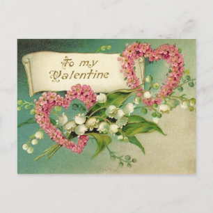 Vintage Valentine vycard Helg Vykort