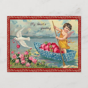 Vintage Valentine vycard Helg Vykort