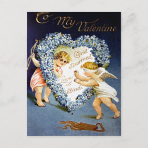 Vintage Valentine vycard Helg Vykort