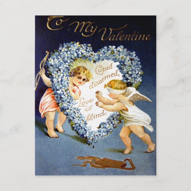 Vintage Valentine vycard Helg Vykort (Framsida)
