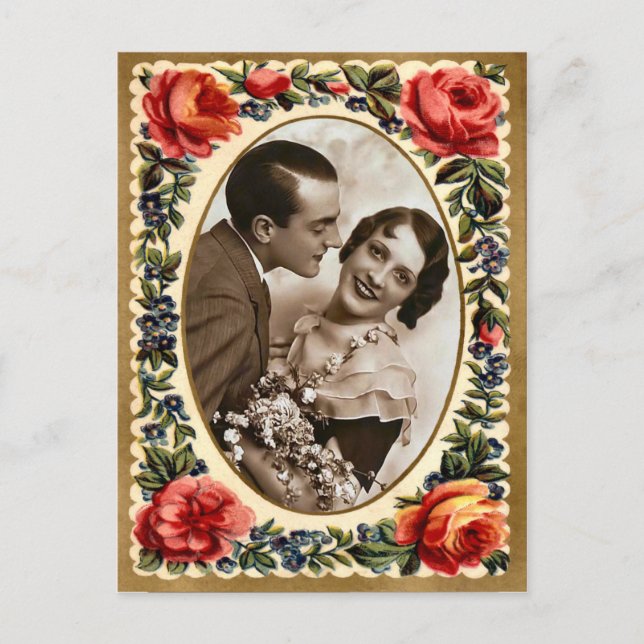 Vintage Valentine vycard Helg Vykort (Framsida)