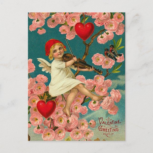 Vintage Valentine vycard Helg Vykort (Framsida)