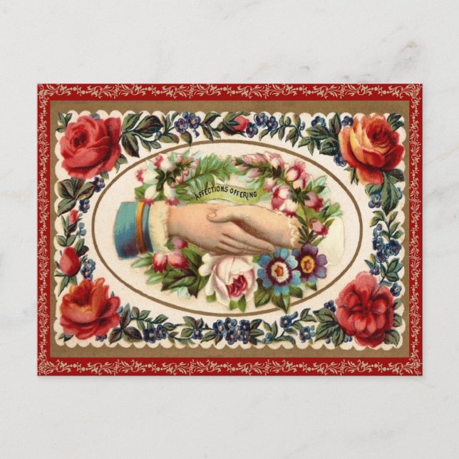 Vintage Valentine vycard Helg Vykort (Framsida)