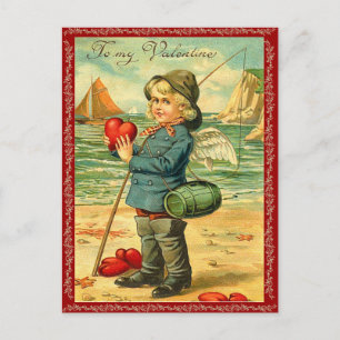 Vintage Valentine vycard Helg Vykort