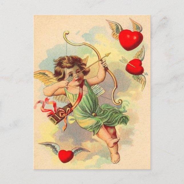 Vintage Valentine vycard Helg Vykort (Framsida)