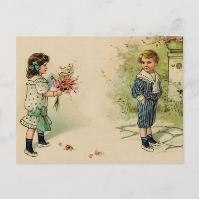 Vintage Valentine vycard Helg Vykort (Framsida)