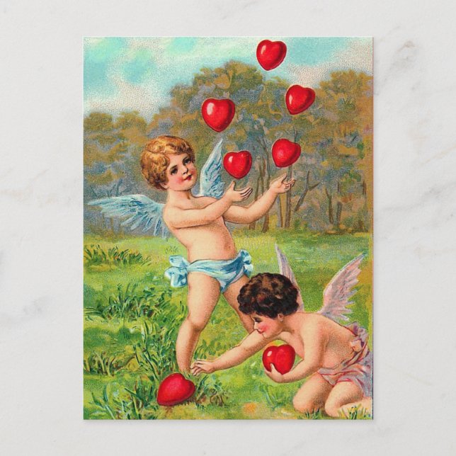 Vintage Valentine vycard Helg Vykort (Framsida)