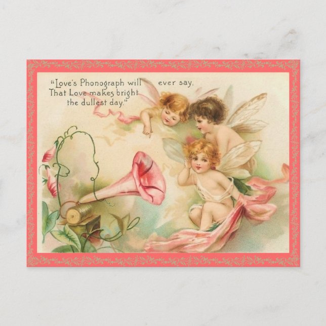 Vintage Valentine vycard Helg Vykort (Framsida)