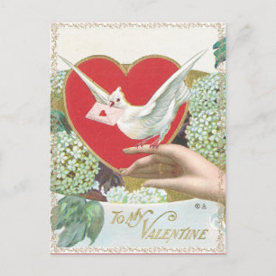 Vintage Valentine vycard Helg Vykort