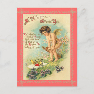 Vintage Valentine vycard Helg Vykort