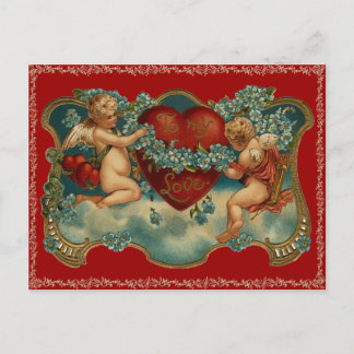 Vintage Valentine vycard Helg Vykort