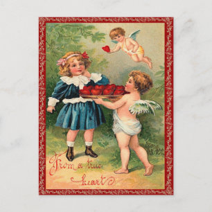 Vintage Valentine vycard Helg Vykort