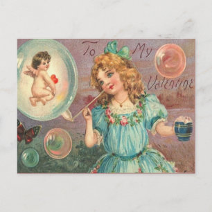 Vintage Valentine vycard Helg Vykort