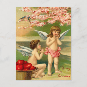 Vintage Valentine vycard Helg Vykort