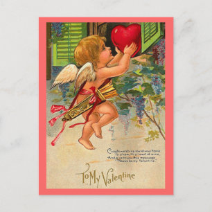 Vintage Valentine vycard Helg Vykort