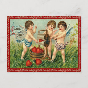 Vintage Valentine vycard Helg Vykort