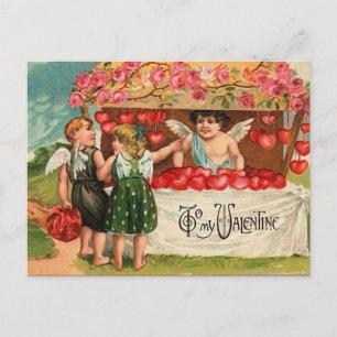 Vintage Valentine vycard Helg Vykort