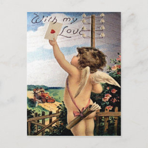 Vintage Valentine vycard Helg Vykort