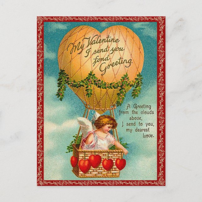 Vintage Valentine vycard Helg Vykort (Framsida)
