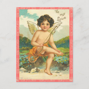 Vintage Valentine vycard Helg Vykort