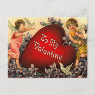 Vintage Valentine vycard Helg Vykort