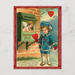 Vintage Valentine vycard Helg Vykort