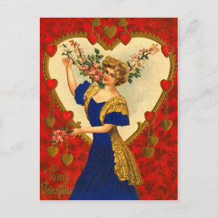 Vintage Valentine vycard Helg Vykort
