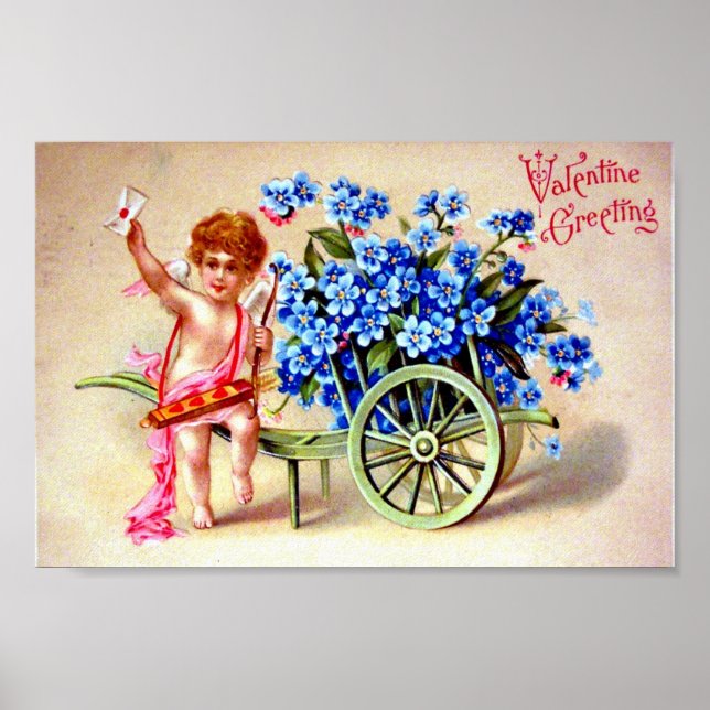 Vintage Valentine vycard Poster (Framsidan)