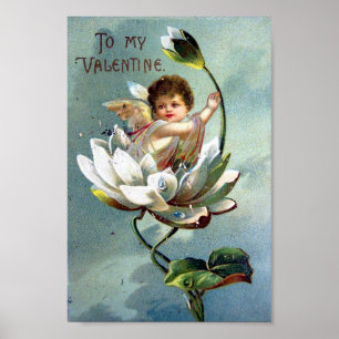 Vintage Valentine vycard Poster