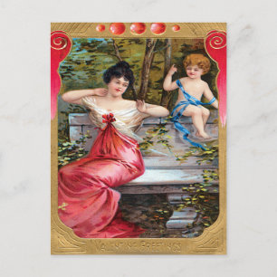 Vintage Valentine Vykort
