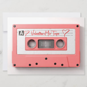 Vintage Valentines Audio Kassettbandblandning Julkort