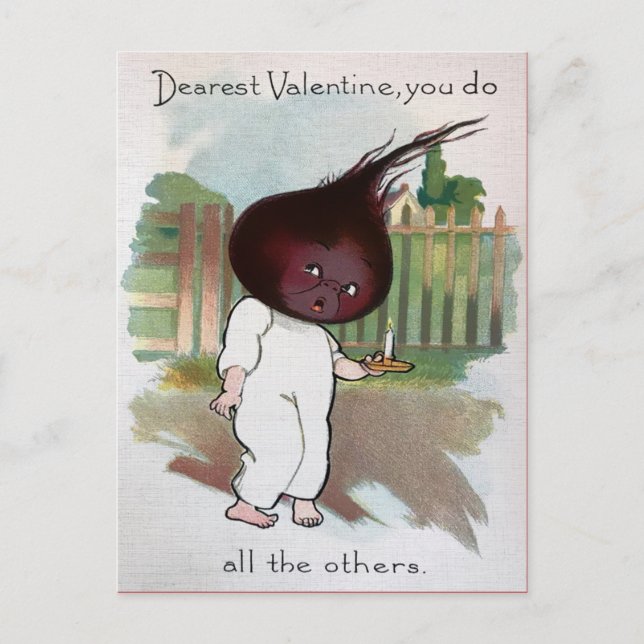 Vintage Valentines Beet vykort (Framsida)